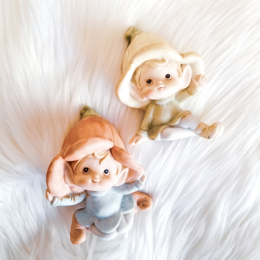 Vintage Homco Pixie Figurines